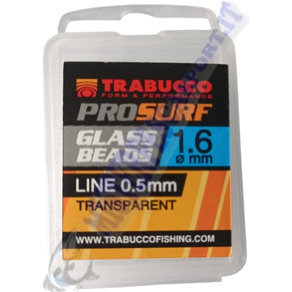 micro perline  trabucco pro surf glass beads foro 0,6mm per montature di travi da surfcasting, montature da bolentino, montatura
