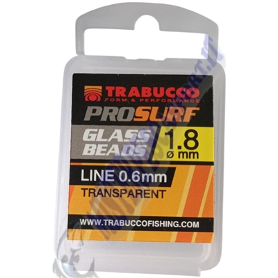 micro perline 1,8mm  trabucco pro surf glass beads foro 0,6mm per montature di travi da surfcasting, montature da bolentino, mon