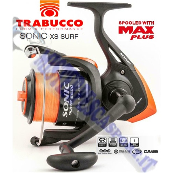 Trabucco Sonic Surf 6500 FD pronto per il surfcasting, affidabile, perfetto per le sessioni di pesca
