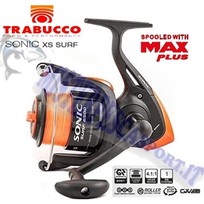 mulinello Trabucco Sonic Surf 6500 FD da surfcasting, affidabile, perfetto per tutte le sessioni di pesca