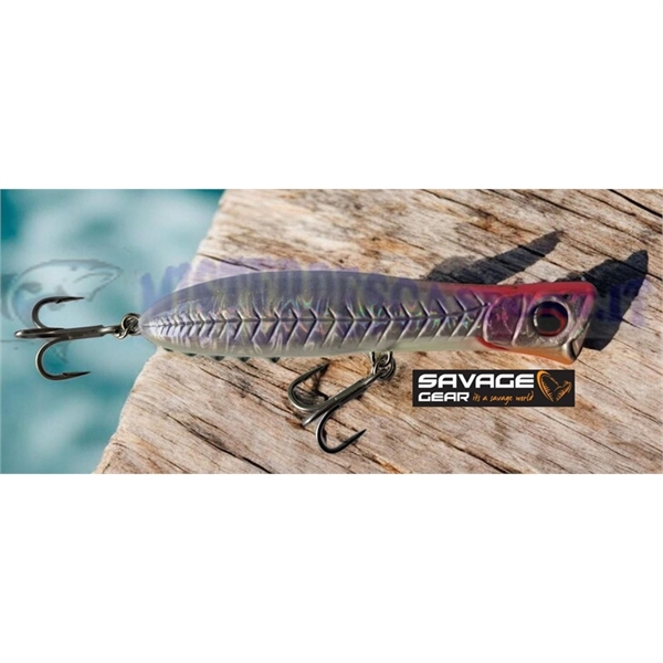 Savage Gear Gravity Popper 11cm 25g – Floating – Colore White Glow - pesca spinning -  Perfetto per insidiare Spigole, Pesci Ser