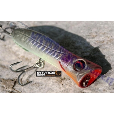 Savage Gear Gravity Popper 11cm 25g – Floating – Colore White Glow - pesca spinning -  Perfetto per insidiare Spigole, Pesce Ser