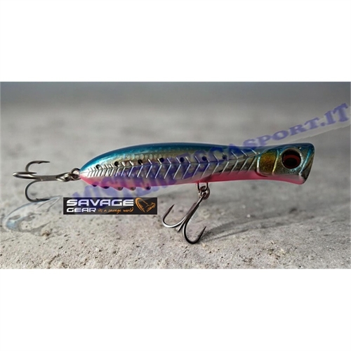 Savage Gear Gravity Popper 11cm 25g – Floating – colore pink belly sardine - pesca a spinning -  Perfetto per insidiare Spigole,