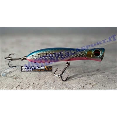 Savage Gear Gravity Popper 11cm 25g – Floating – colore pink belly sardine - pesca a spinning -  Perfetto per insidiare Spigole,
