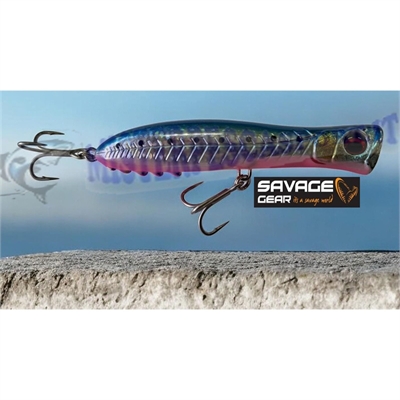 Savage Gear Gravity Popper 11cm 25g – Floating – colore pink belly sardine - pesca a spinning -  Perfetto per insidiare Spigole,