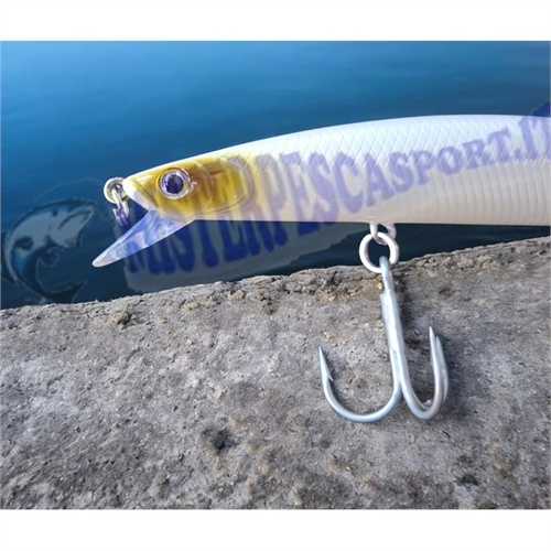 AQS Sea Shock 180 Floating 30g Col. HY3 Long Jerk Artificiale Jerkbait per Spinning Mare indicato per insidiare spigole, barracu