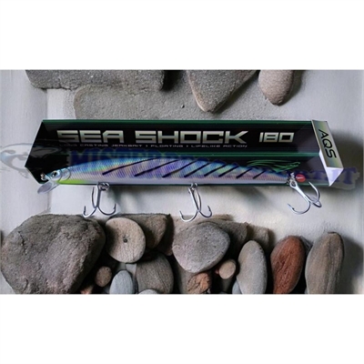 AQS Sea Shock 180 Floating 30g Col. PMT Long Jerk Artificiale Jerkbait per Spinning Mare indicato per insidiare spigole, barracu