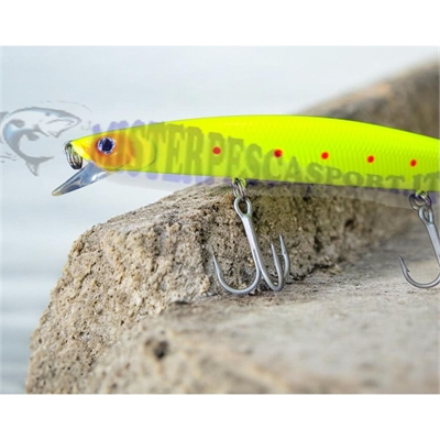 AQS Sea Shock 180 Floating 30g Col. GLL Long Jerk Artificiale Jerkbait per Spinning Mare indicato per insidiare spigole, barracu