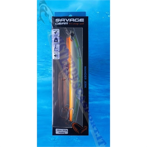 Savage Gear Wander Jerk 14.2Cm 20,5gr Col. Lemonback Artificiale Spinning jerkbait realistico, esca per spigola, esca black bass
