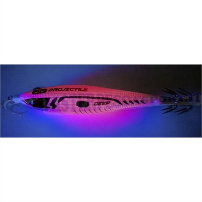 Dtd projectile new deep squid jig 3.0  90mm 17g. color white 65m extreme casting glow red pesca calamari pesca a seppia pesca sp