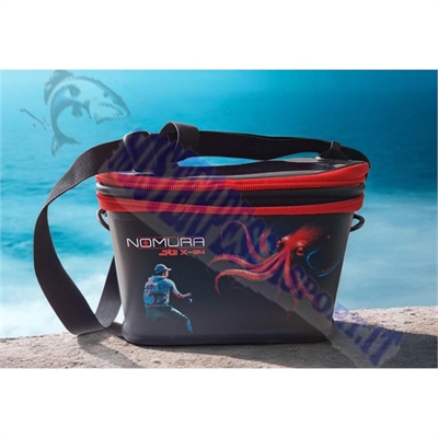 nomura-borsa-porta-eging-24-posti - comoda tracolla- porta artificiali- spinning- pesca calamri - pesca alla seppia-