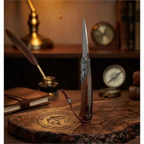 coltello-albainox-18978-pernice-manico-legno-pregiato-collezzione-Chiudibile-Lama- 9.5cm