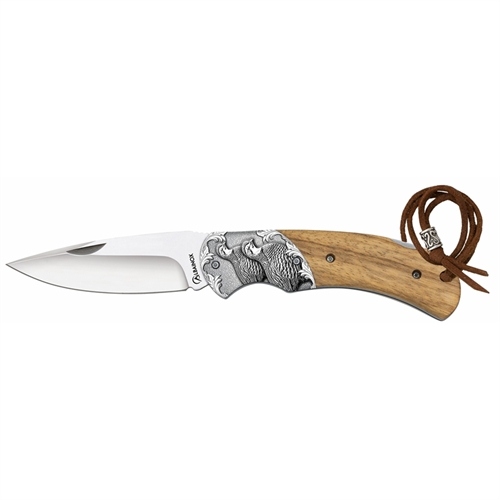 coltello-albainox-18978-disegno-pernice-manico-legno-pregiato-collezzione-Chiudibile-Lama- 9.5cm