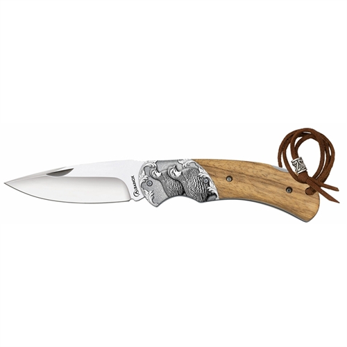 coltello-albainox-18978-disegno-pernice-manico-legno-pregiato-collezzione-Chiudibile-Lama- 9.5cm