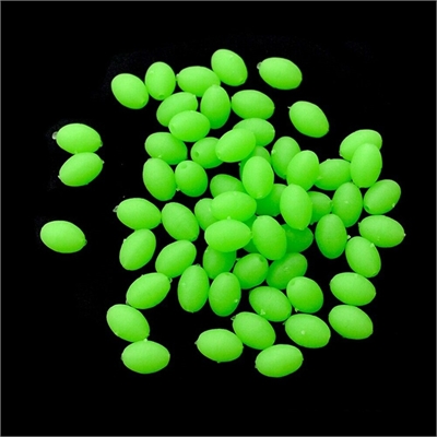 perline ovali verdi fluorescenti