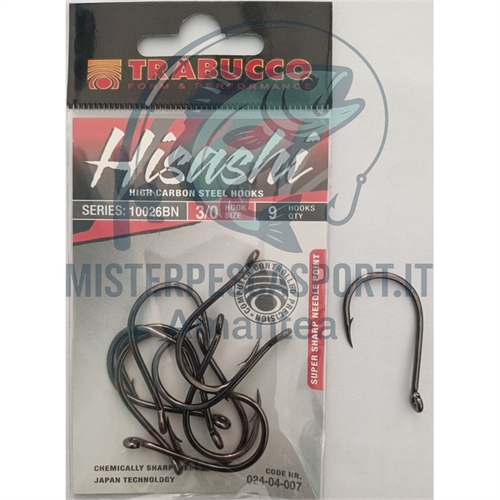 Ami TRABUCCO HISASHI serie 10026BN 3-0 con occhiello per l'innesco del vivo ideale per la traina, per la pesca la pesce serra