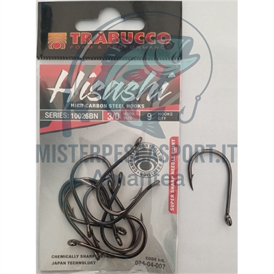 Ami TRABUCCO HISASHI serie 10026BN 3-0 con occhiello per l'innesco del vivo ideale per la traina, per la pesca la pesce serra