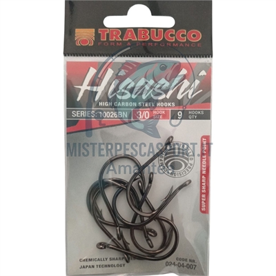 Ami TRABUCCO HISASHI serie 10026BN 3.0 con occhiello per l'innesco del vivo ideale per la traina, per la pesca la pesce serra co