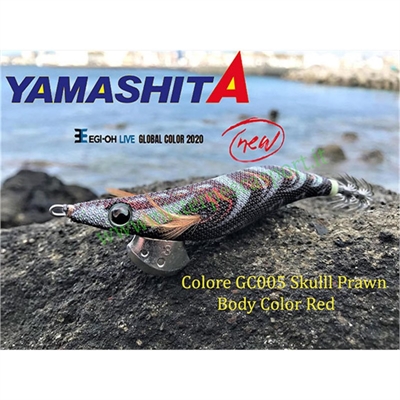 Yamashita Global Color EGI OH LIVE  3.0 15g col. GC005 Skull Prawn Body Color Red r