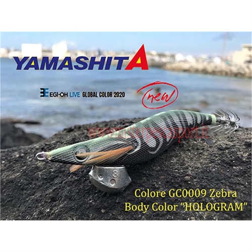 Yamashita Global Color EGI OH LIVE  3.0 15g col. GC009 Zebra Body Color HOLOGRAM r