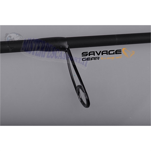 Savage Gear Spinnrute Angeln 2-teilig Black Savage Spin 7'5'' 228cm 5-20g 
