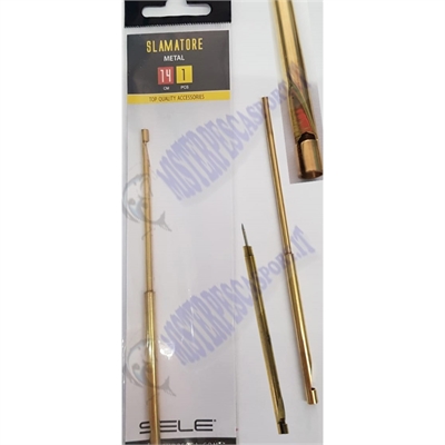 Slamatore doppio in ottone con ago --